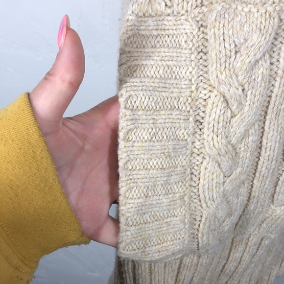 Ruff Hewn tan cable net tunic sweater size small - Picture 4 of 12